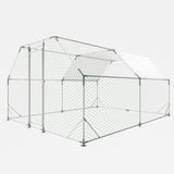 10 ft. x 13 ft. Galvanized Large Metal Walk in Chicken Coop Cage Farm Poultry Run Hutch Hen House W2505P177284