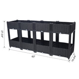Planter Raised Beds - Elevated Planter Garden Box with Drainage Plug Raised Garden Beds for W465P187533
