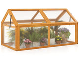 Orange Portable Garden Hot House, Sturdy Wooden Greenhouse for Vegetables Fruits Flowers 07427865
