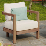 Outdoor Acacia Wood Patio Club Chair, Patio Furniture,Waterproof Thick Cushion Deep Seating for 72303.00BBGE