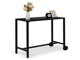 40" Outdoor Table with Wheels, Rectangle Narrow Counter Height Table, Ideal 56411537