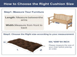 Outdoor Bench Cushion, 60 20 4 Inch, Tufted Waterproof Swing Cushion with Ties, for Patio Bench 31621793
