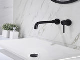 Wall Mounted Single Handle Bathroom Sink Faucet with Pop-Up Drain 86571422