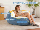 Oversized Bean Bag Chairs,Multicolor Faux Fur Couch Filled with Shredded Sponge,Large Lounger Sofa 52229130