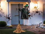 7-foot Halloween decoration witch broom with LED 21003903
