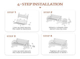 Rustic 2-Person Wooden Wagon Wheel Bench with Slatted Seat and Backrest, Brown 31232953