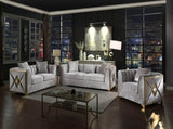 Velencia Modern Style Chair in Silver B009139138