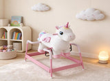 Unicorn Spring Rocking Horse Kids, Plush Ride on Horse with Neighing Sounds, Animal Ride on Toy 64448763