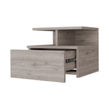 Light Gray 2-Tier Shelf Floating Nightstand B062P175812