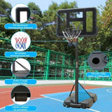 ZNTS Portable Basketball Hoop Height Adjustable basketball hoop stand 6.6ft - 10ft with 44 Inch Backboard 23316655