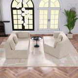 127.5'' Modern Minimalist Sofa With Deep Seat,No Assembly Needed 81311529