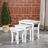 ZNTS 3-Piece Nesting Table Set, White B04660618