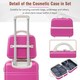 Hardshell Luggage Sets 3 Pieces 20"24" Luggages and Cosmetic Case Spinner Suitcase with TSA Lock N732P171583H