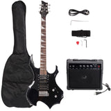 ZNTS Flame Shaped Electric Guitar with 20W Electric Guitar Sound HSH Pickup 82641980