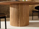 46.45 inch MDF Dining Table for Dining Room Round Dinner Tables Mid-Century Modern Table OAK W876P254359