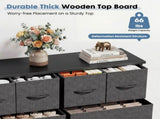 10-Drawer Fabric Dresser, Large Storage Tower for Bedroom, Closet, Living Room, Gray 63678886