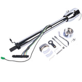 30" GM Steering Column Tilt Automatic No Key Universal W/ 9 Holes Adapter Chrome 57455328