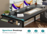 47" Computer Desk with Metal Frame, Waterproof Surface and Storage Bag Perfect for Office Use, 11258543