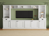 Minimalist Entertainment Wall Unit Set Bridge for TVs Up to 75'', Ample Storage Space TV Stand 44609856
