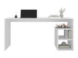 Benson Desk, 3 Shelves, White B097P474291