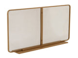 Gold TwoPanel Freestanding Fireplace Screen, 50" W 35" H Iron Mesh Fire Spark Barrier for Home N775P528961G