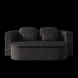 75''2-in-1 Foldable Sofa,Convertible Sleeper Foam Sofa Bed with Multi Functional Blanket, Chenille W834P317050