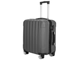 ABS Trolley Case 20in 24in 28in 3PCS Suitcase Set Striped Textured Suitcase Dark Gray 51629479