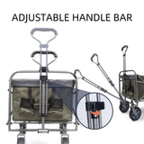 ZNTS Outdoor Garden Multipurpose Micro Collapsible Beach Trolley Cart Camping Folding Wagon W321P206550