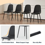 Modern Minimalist Black Dining Chair Set - Four Chairs per Box, Stable and Comfortable.Modern W1151P224750