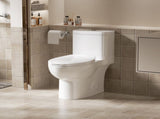 1.1/1.6 GPF Tornado Flush One-Piece Toilet with Comfort Chair Seat ADA Height 17",Powerful & Quiet W3192P412959