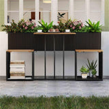 Garden table and chair with elevated garden bed 79214042