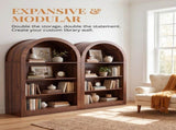 Arched 47.6 Inch, 4-Tier Bookcase, Arched Bookcase, Arch - Modern W2641P562765