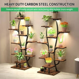 (Vase Shape) Plant Stand Indoor with Grow Lights, Indoor Plant Shelf, Metal Plant Flower Holder W2641P323267