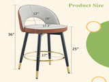 360 &deg rotatable bar.Modern Brown and Light Gray Spliced Color PU comfortable upholstered bar W1151P268923