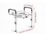 5-Inch Elevated Toilet Seat Riser with Handles 350 lbs Capacity 00094666
