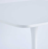42.1"WHITE Table Mid-century Dining Table for 4-6 people With Round Mdf Table Top, Pedestal Dining W234119835
