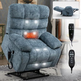 Lift Recliner Chair Heat Massage Dual Motor Infinite Position Up to 350 LBS Large Electric Power W3224P293251