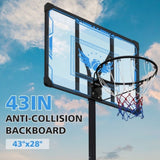 Basketball Hoop Adjustable Height 4.74-10 FT, Portable Basketball Stand for Outdoor&Indoor W2031P281101
