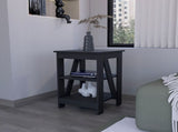 Black Table with 2 Shelves B062P193656