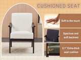 Medieval-inspired modern armchair with high back upholstered chair, solid wood legs, W2989P382766