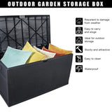 ZNTS 120gal 460L Outdoor Garden Plastic Storage Deck Box Chest Tools Cushions Toys Lockable Seat 62361344