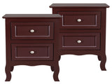 2pcs Country Style Two-Tier Night Tables Large Size Grown 79636356
