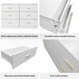 ZNTS Modern White 6-Drawer Dresser for Bedroom - Ample Storage Wide Chest of Drawers, Sturdy & Safe W1785136021