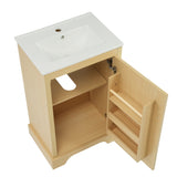 20" Bathroom Vanity with Sink, Bathroom Cabinet with Soft Closing Door, Storage Rack and Adjustable N725P208369D
