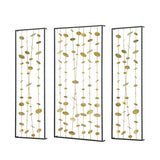 Set of 3 Metal Decorative Wall Art with Black Frame, Wall Decor for Living Room Bedrrom Entryway W2078130317