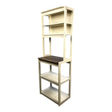 23.62" White and Rustic Brown color 5-Tier Bakers Rack for Kitchen with Storage, Coffee Bar, Kitchen W1412P230429