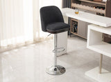 Counter Height Swivel Bar Stools Set of 2, 360&deg Swivel Upholstered Barstools with Back and Metal W2200P243709