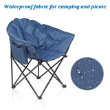 ZNTS Camping Chair Blue Alloy Steel 60160598