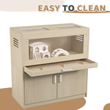 Hamster Cage,Rat Cage Wood with Independent Storage Cabinet,House for Chinchilla with Guinea Pig W1850P168639