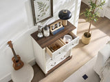 Farmhouse Style 5 Drawer Dresser Chest with Base Wooden Rustic Chest of Drawers, Storage Dresser W2393P252363
